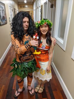 Adult maui and moana halloween costume