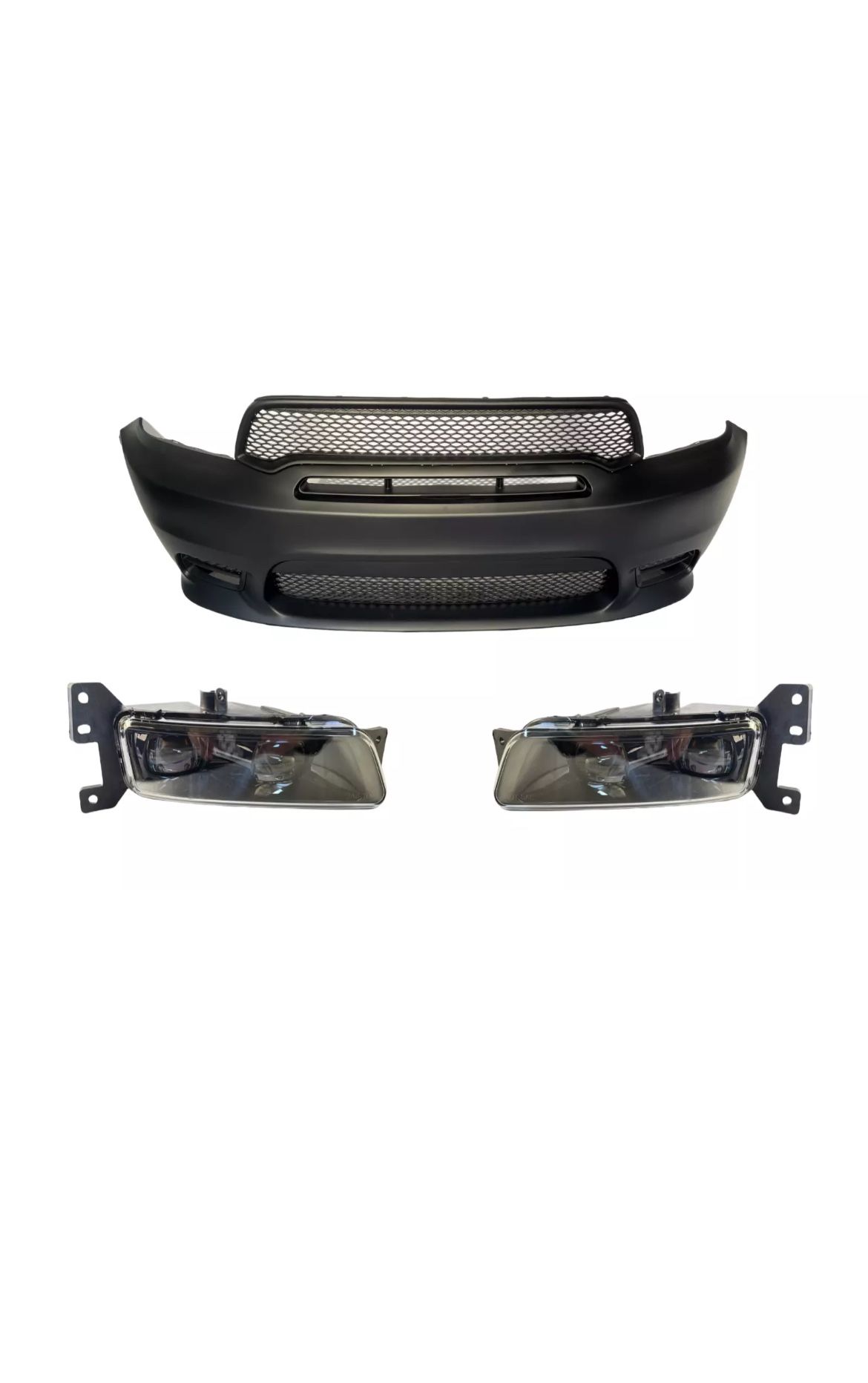 Aftermarket Part 2014 2015 2016 2017 2018 2019 2020 DODGe DURANGO SRT STYLE FRONT BUMPER COVER GRILLE KIT ASSEMBLY Part