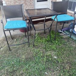 Porch Chairs & Table 3 Piece Set