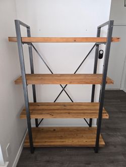 Wood & Metal Bookshelf