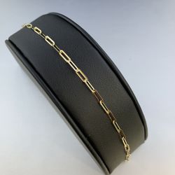 14k Beautiful Paperclip Bracelet