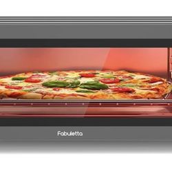 Air Fryer Toaster Oven Combo - Fabuletta 10-in-1 Countertop Convection Oven 1800W, Flip Up & Away Capability for Storage Space, Oil-Less Fit 12" Pizza