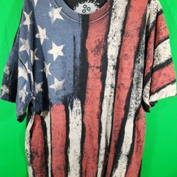 ODM It’s About The Art American Flag USA Vintage Shirt Mens Size XL RARE