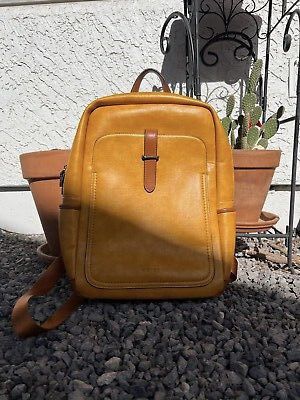 Bromen leather Backpack For Laptop