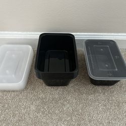 New 10 Meal Prep Food Containers 4x6” Microwave Safe.