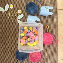 Colorful Easter Eggs, baskets and dress up fun!!