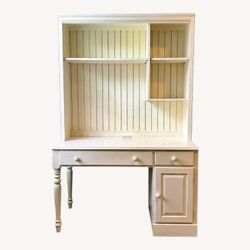 Vintage Ethan Allen "Country Colors" Student Desk, Beadboard Hutch & Swivel Chair