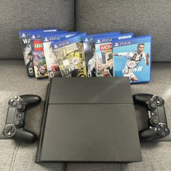 PS4, Controller And Games. 