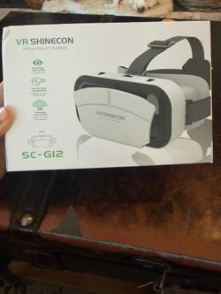VR Shinecon SC-G12 Smartphone VR Headset IPD Adjust, 4.7-7in White/Black