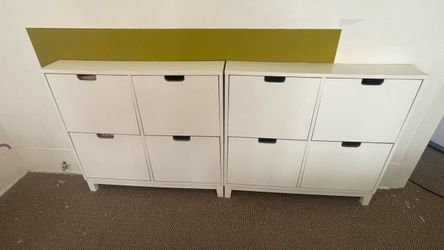 2 Shoe Storage Cabinets