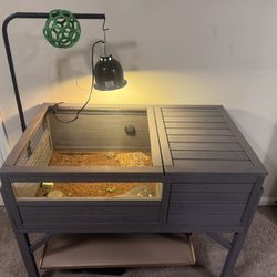 Tortoise (sulcata) With Tank Setup