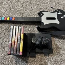 PS2 Bundle + Guitar Hero