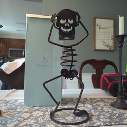 PartyLite Bones Skeleton Candle Holder Fall Decoration