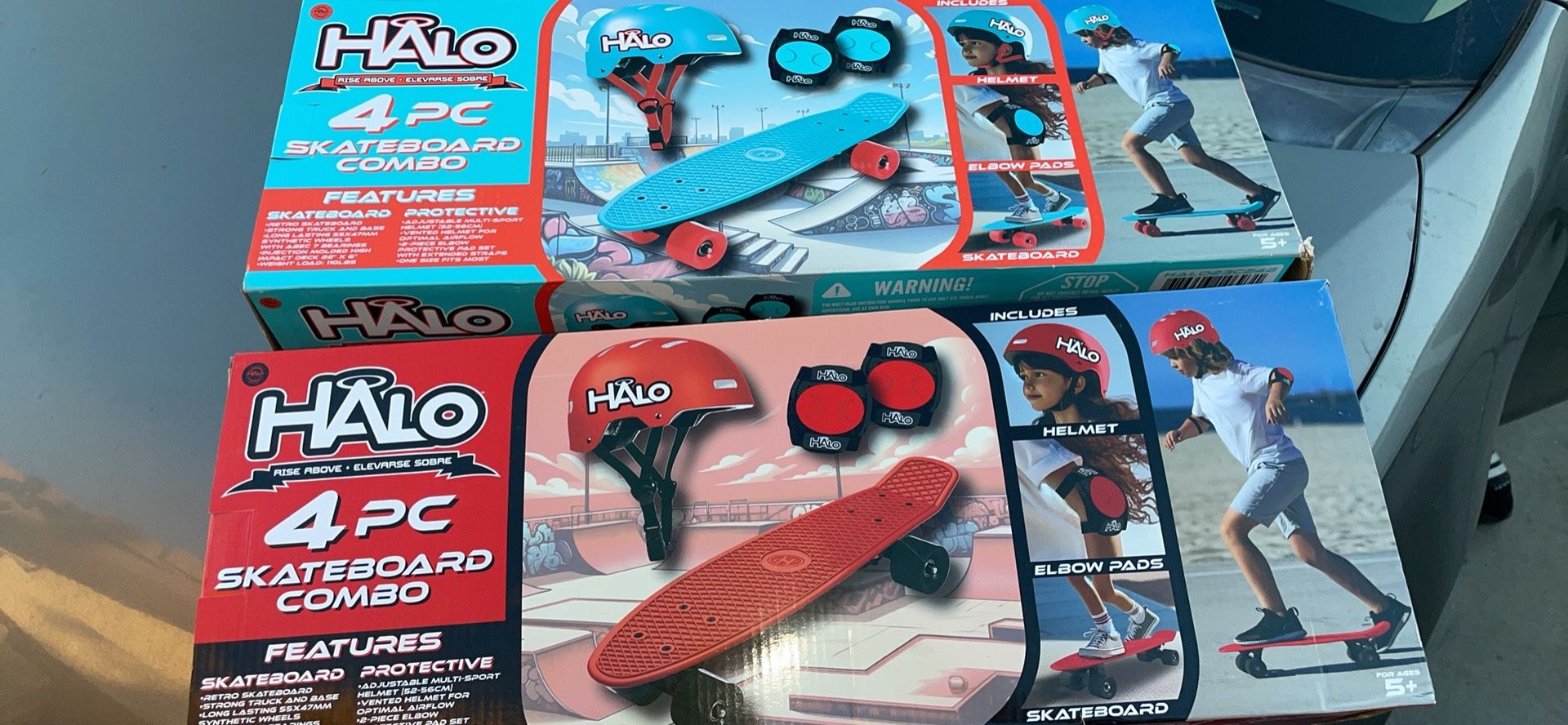 4 Pc skateboard & Pink Car
