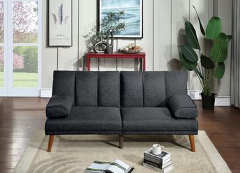 Brand New Black Adjustable Futon Sofa Sleeper