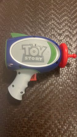 TOY STORY HANDHELD LCD VIDEO GAME BUZZ LIGHTYEAR BLASTER GUN DISNEY WORKING