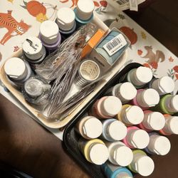 Acrylic Paints And Stickers