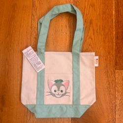 TWDC Walt Disney Duffy & Friends Gelatoni Blue Mini Canvas Tote Bag Embroidered
