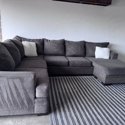 Gray Sectional Sofa Couch Sala 