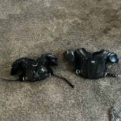 large and small shoulder football pads 