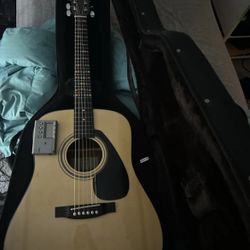 Yamaha Guitar With Tuner And Case