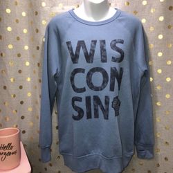 NEW WITH TAGS State of Mind Size Small Wisconsin Sweatshirt 