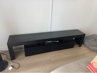 80’ black tv stand
