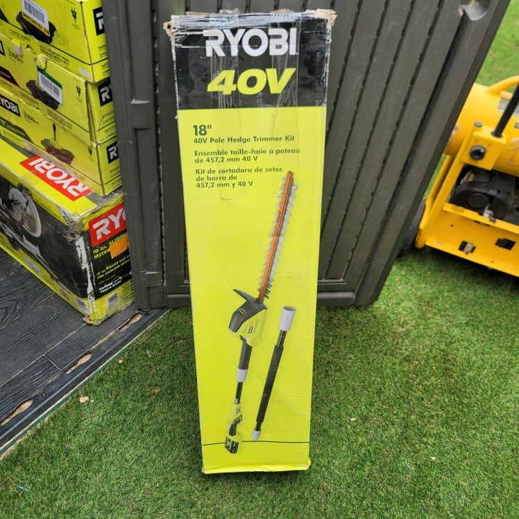 RYOBI
40V 18 in. Cordless Battery Pole Hedge Trimmer with 2.0 Ah Battery and Charger