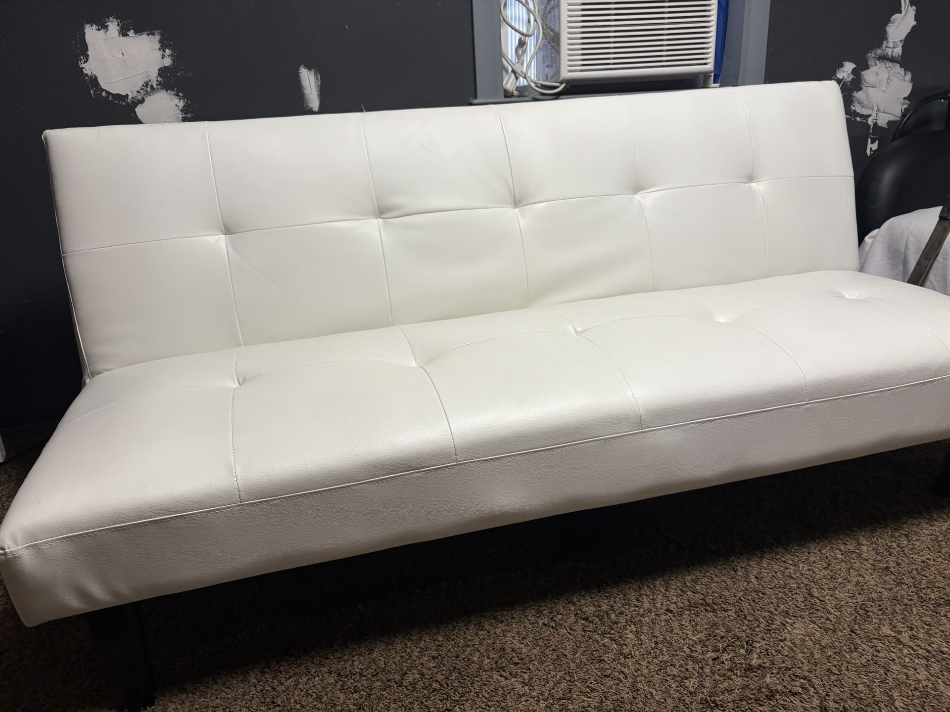 White Leather Futon