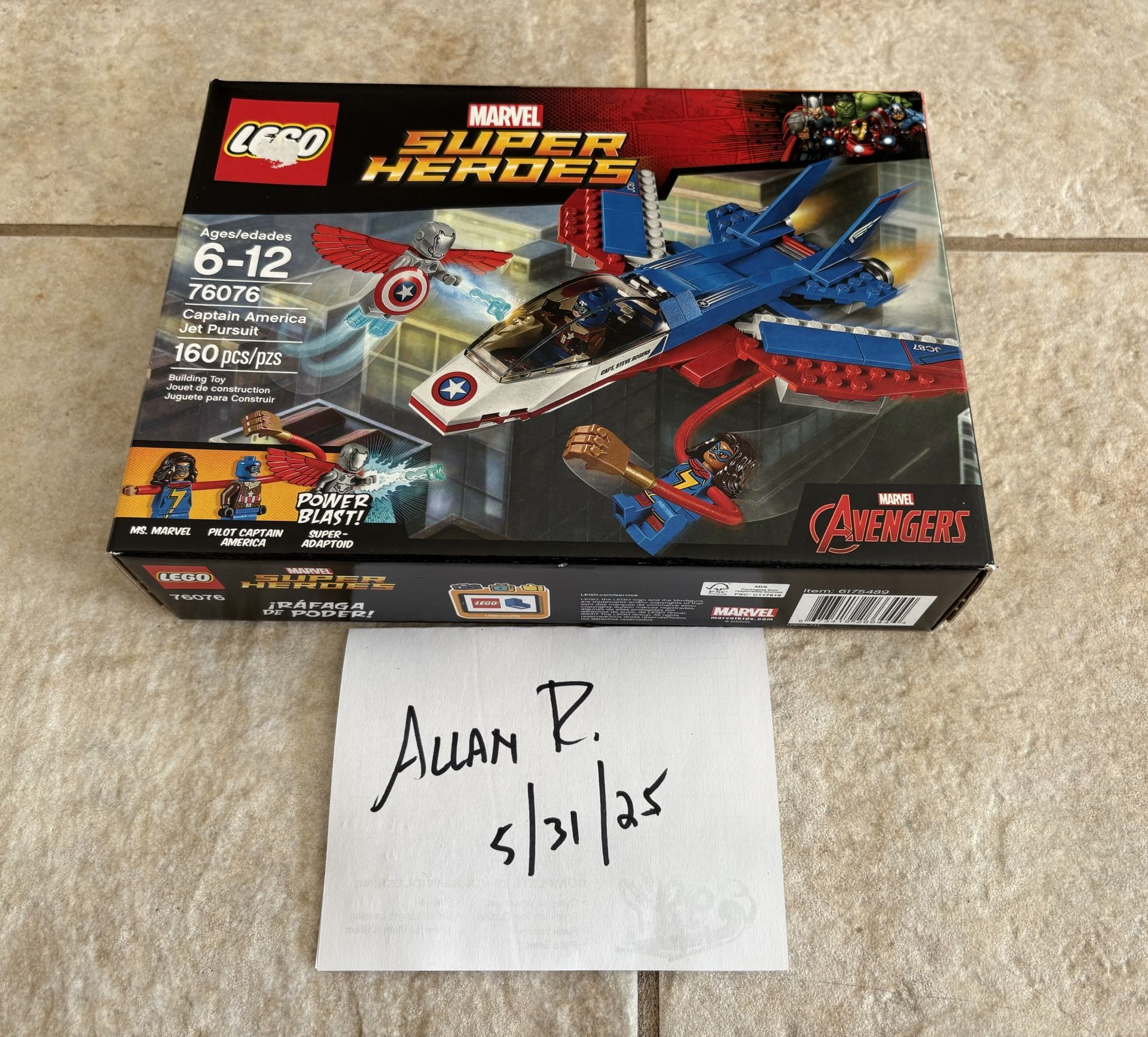 Lego Marvel 76076 Captain America Jet Pursuit New and Sealed