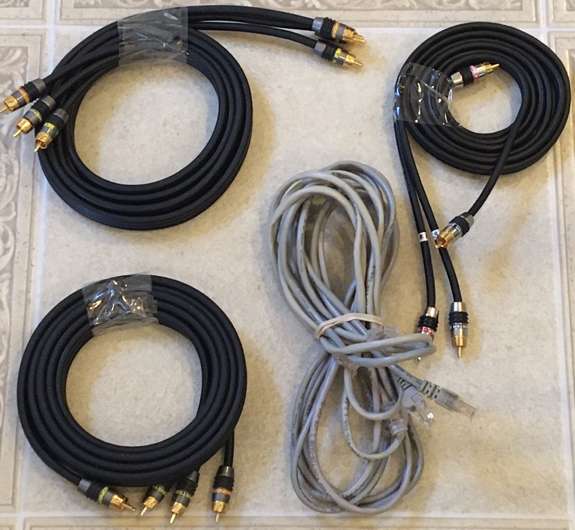 3 Ethernet cables & 3 Monster HD/ Audio Cables