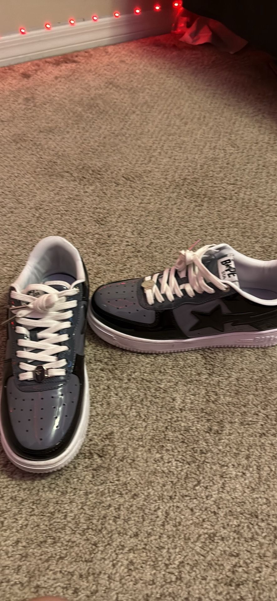 Bapesta Black and Grey Size 9.5