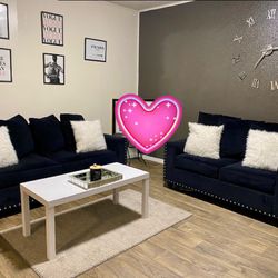 Black Velvet Sofa and love seat set