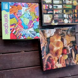 Lot Of 3 Springbok Puzzles Vintage 11.00