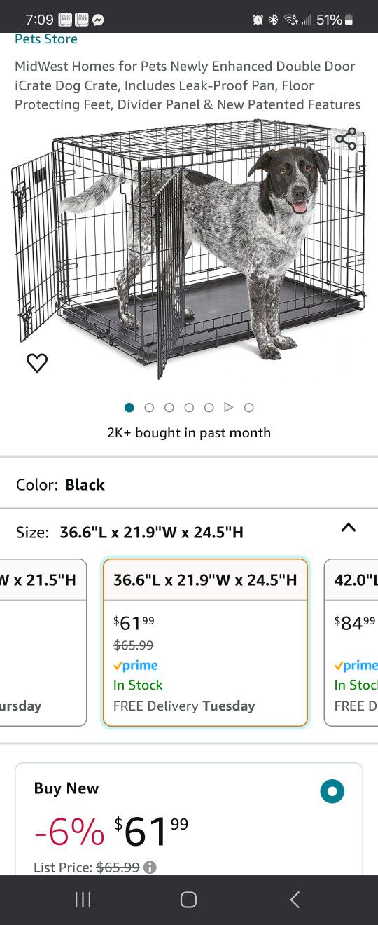 Medium Dog Kennel Crate