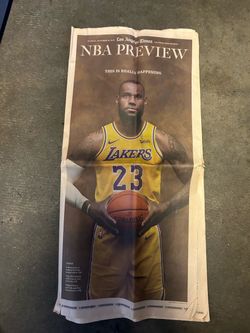 LA Times NBA Preview LeBron James Lakers Front Page