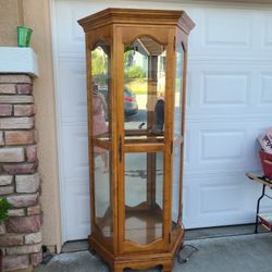 Antique Lighted Curio 5 Shelves