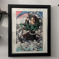 Demon Slayer Poster With Frame