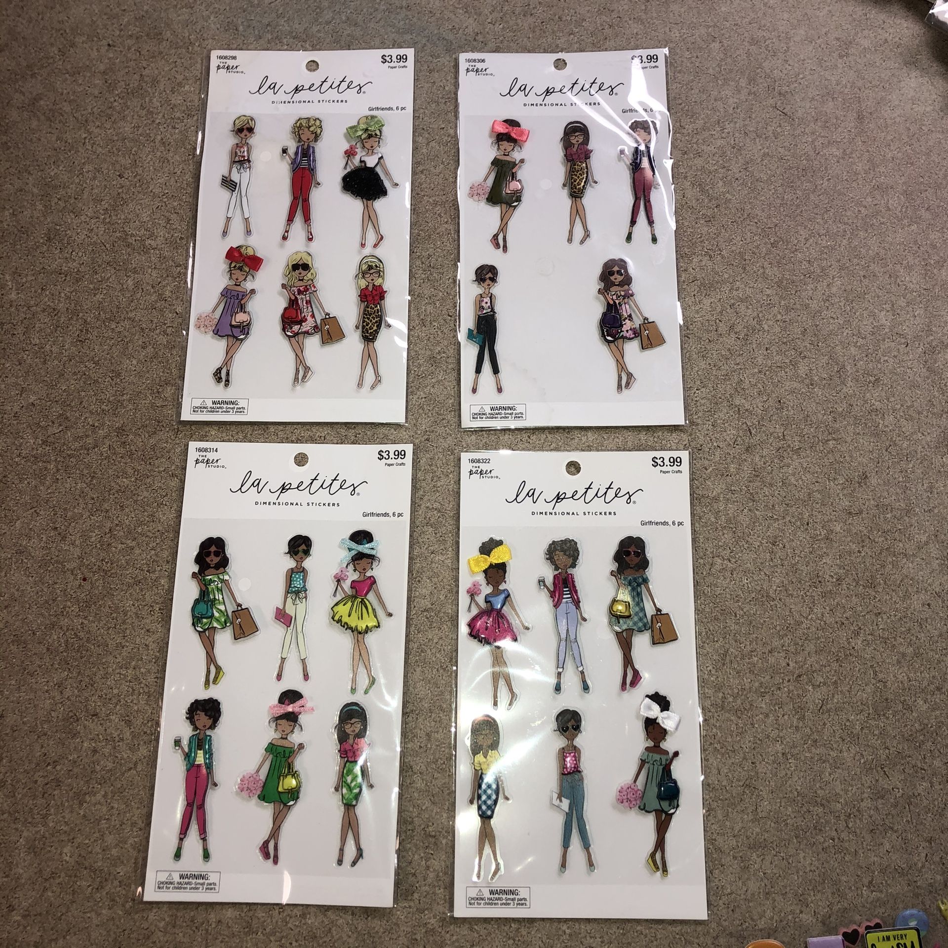 NEW Bundle Of The Paper Studio Girl Stickers (1 Sticker Used)