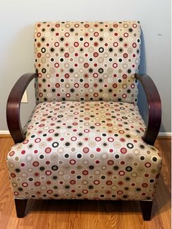 Patterned armchair