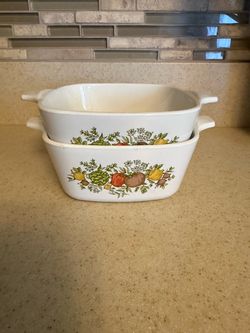 Corning Ware Spice of Life Casserole Dishes Set of 2