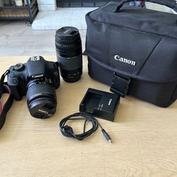 Canon Black Rebel T5 Digital SLR Camera Bundle with 18mm-55mm, 75mm-300mm Lenses and Camera Bag
