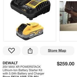 Dewalt Powerstack Battery Kit 