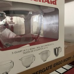 KitchenAid 5-Quart Stand Mixer Glass Bowl 