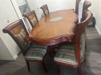 Dining Table Set with 6 Chairs