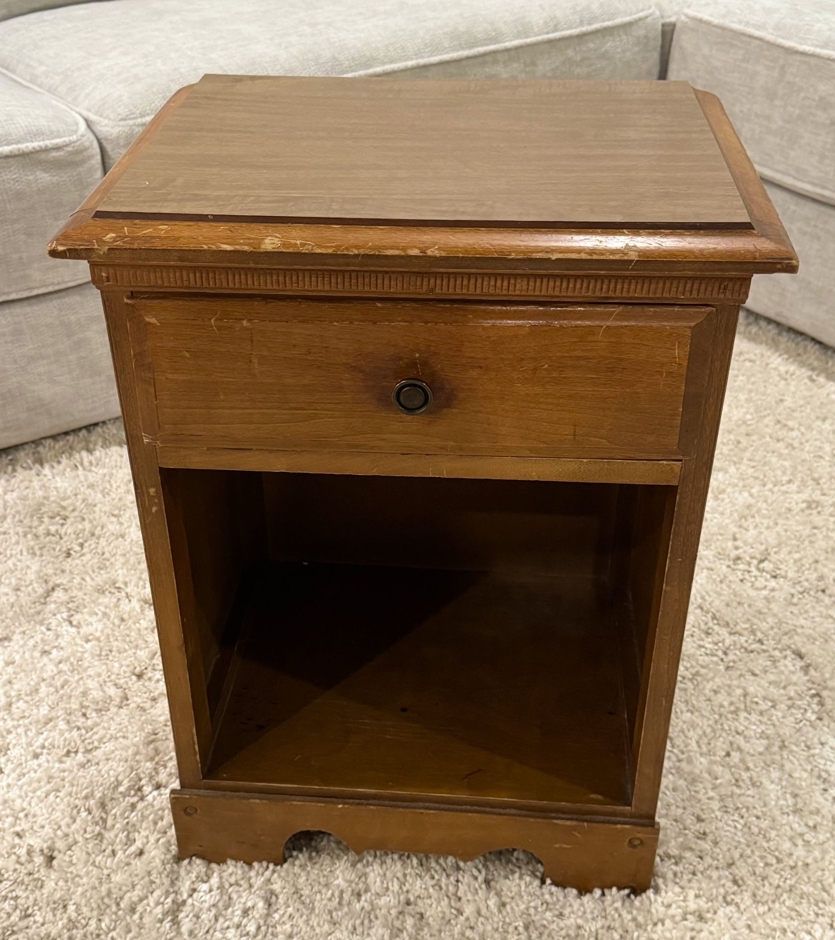 Solid Wood Antique Side Table