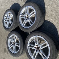 4 - 235/55r19 5x112 5x4.41 Stock Audi Q5 Mercedes Vw Wheels Rims Good Treads Tires !!!!!!