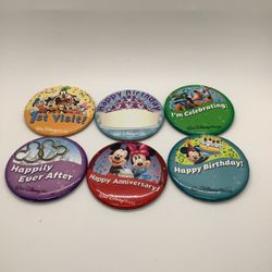 Walt Disney World Collectors Button Pins Lot #2