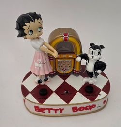 Betty Boop & Bimbo 1950's Retro Mini Figural AM/FM Radio Figurine **WORKS
