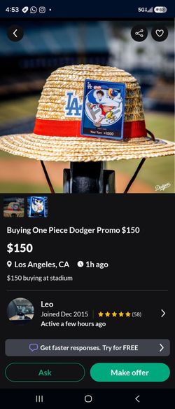 One piece dodgers card